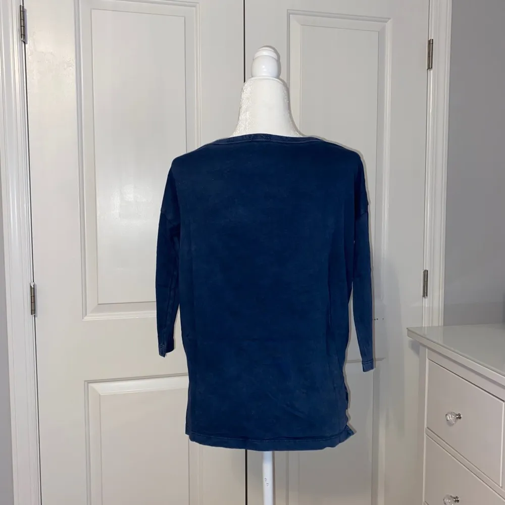 Navy Quater Length Sleeve Shirt - Image 3