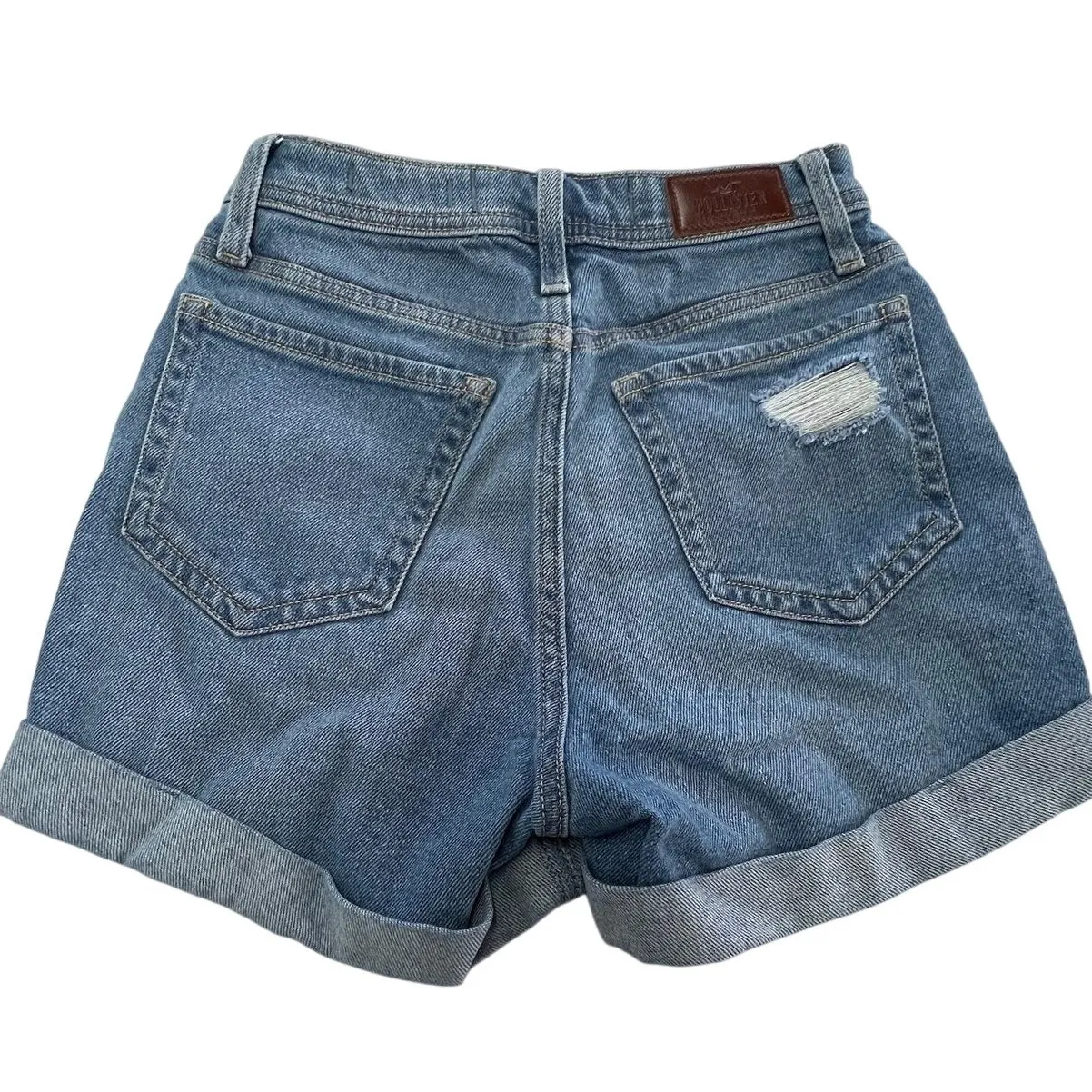 Hollister Shorts Womens 0‎ Ultra High-Rise Mom Distressed Denim Vintage Stretch - Image 2