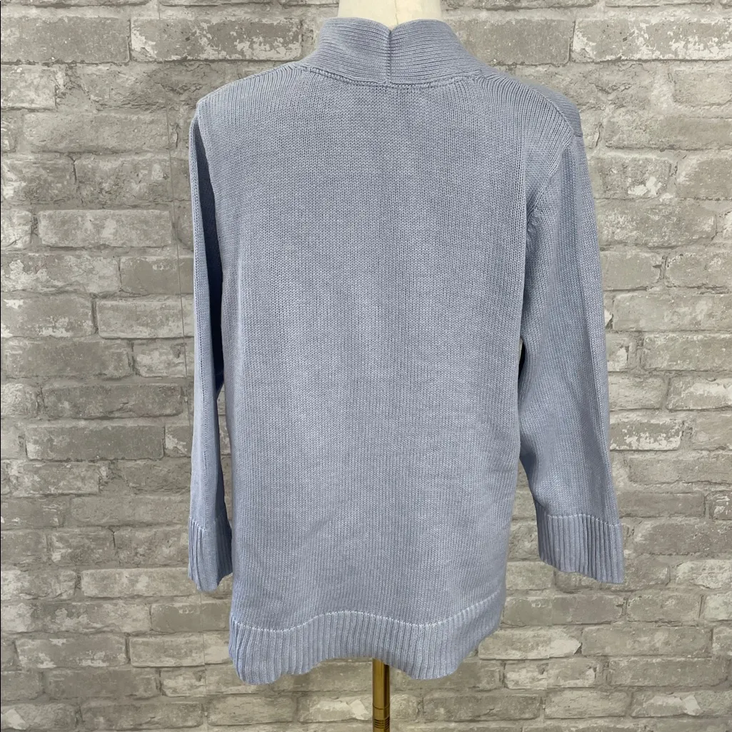 J.Jill  Light Blue Button-Up Cardigan - Image 3