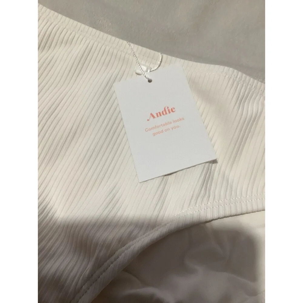 Andie Swim Coconut Ribbed Bikini Bottom Size XL NWT - Image 4