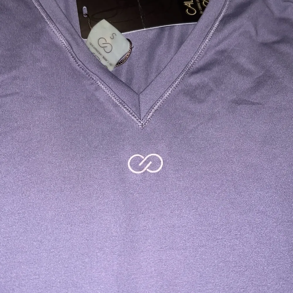 Calia By Carrie Underwood Elastic Back LS Top Color Cadet Size S P2P 16” NWT Purple - Image 4