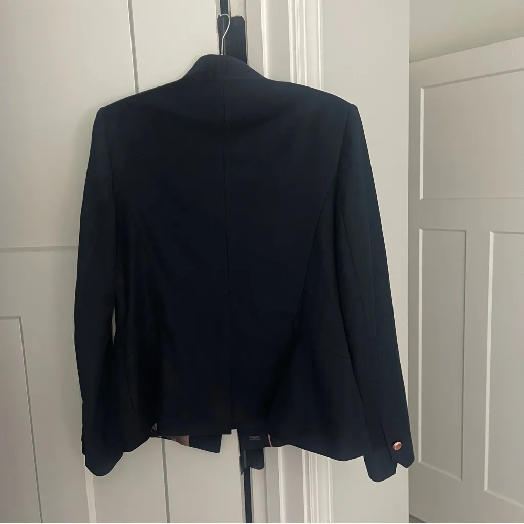 Ted Baker London Navy Blue Rivaa Tailored Blazer Size 12 - Image 5