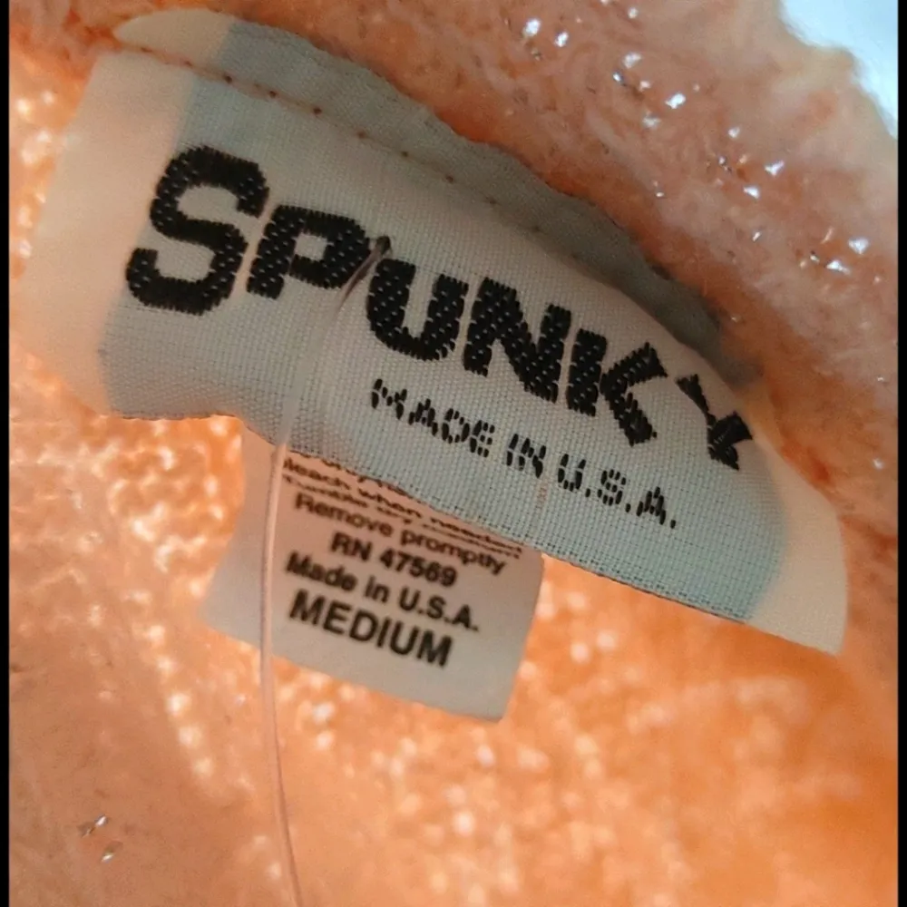 Vintage Spunky Peach Glitter Sweater Orange Size M - Image 5