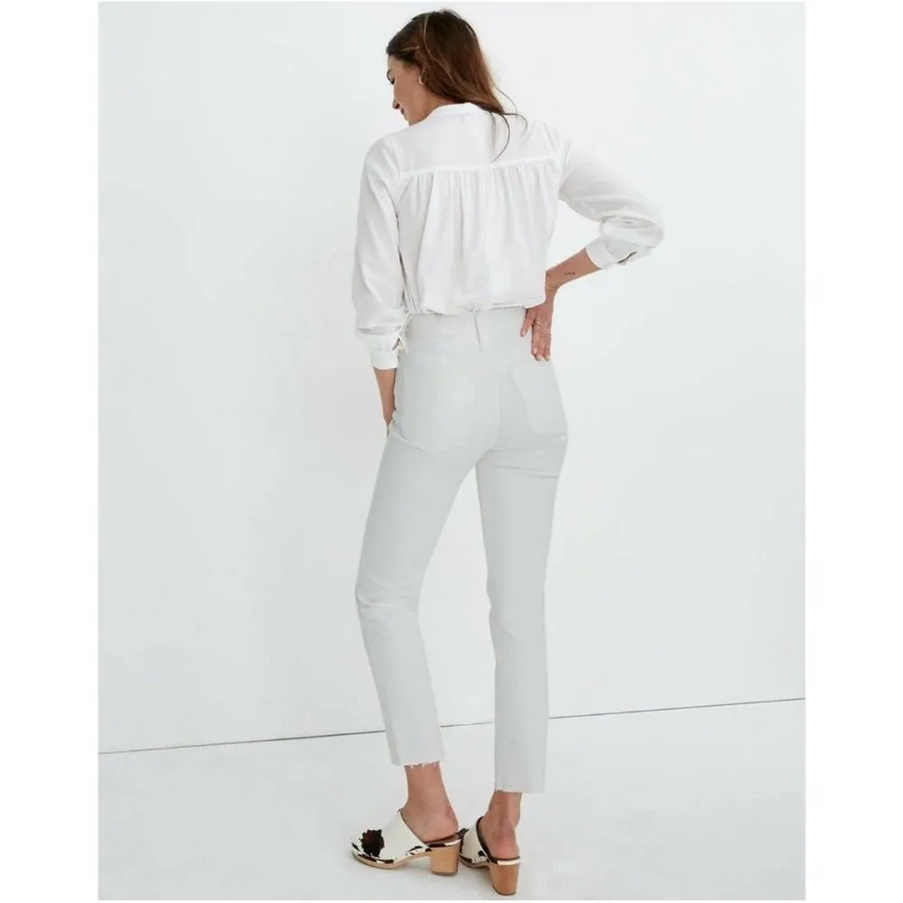 Madewell The Perfect Vintage Crop Jean Womens Size 30 Raw Hem Edition Tile White - Image 3