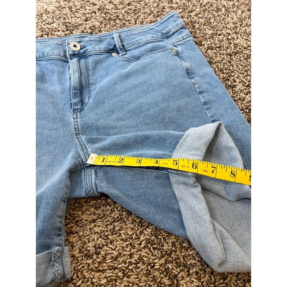 J. Jill Mid Wash Denim Shorts Womens Sz 12 Longer Length Casual - Image 9