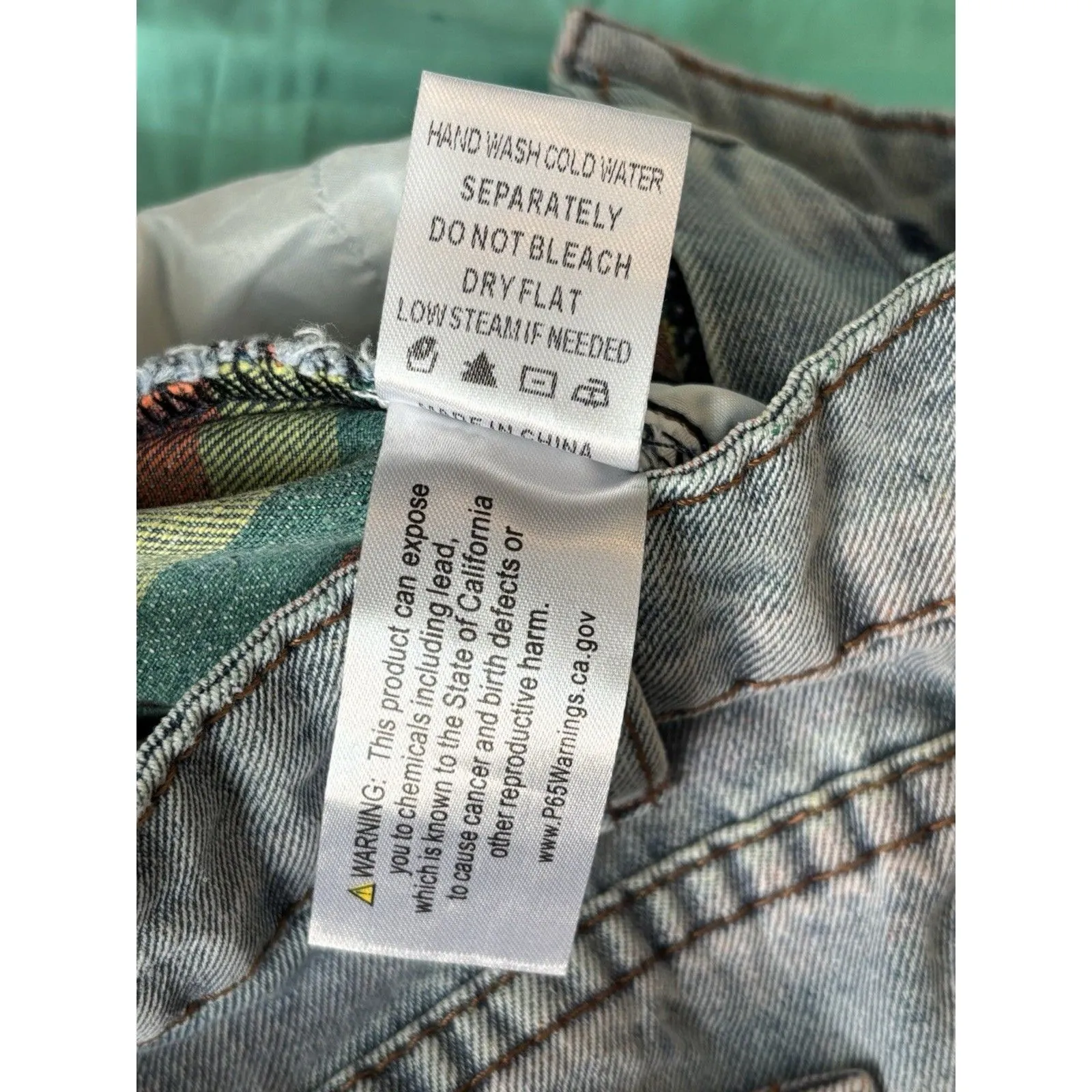 Shop Michella Women High Waisted Distressed Colorful Light Wash Denim Jeans Sz L Blue - Image 14