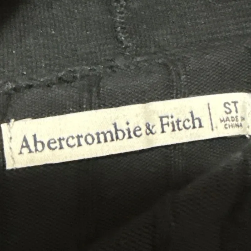 Abercrombie & Fitch Black Button Down Long Sleeve Rib Knit Mini Sweater Dress S - Image 3