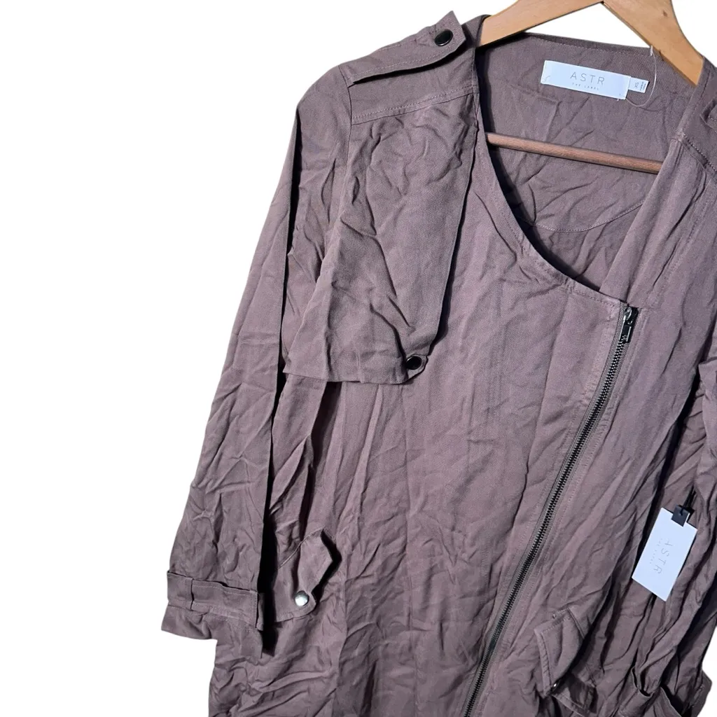 NEW ASTR Belted Lightweight Utility Jacket Size XS - Image 3