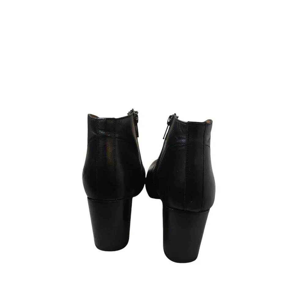 Frye Nora Zip Short Womens Black Leather Zipper Ankle & Booties Boots Size 6M - Image 8