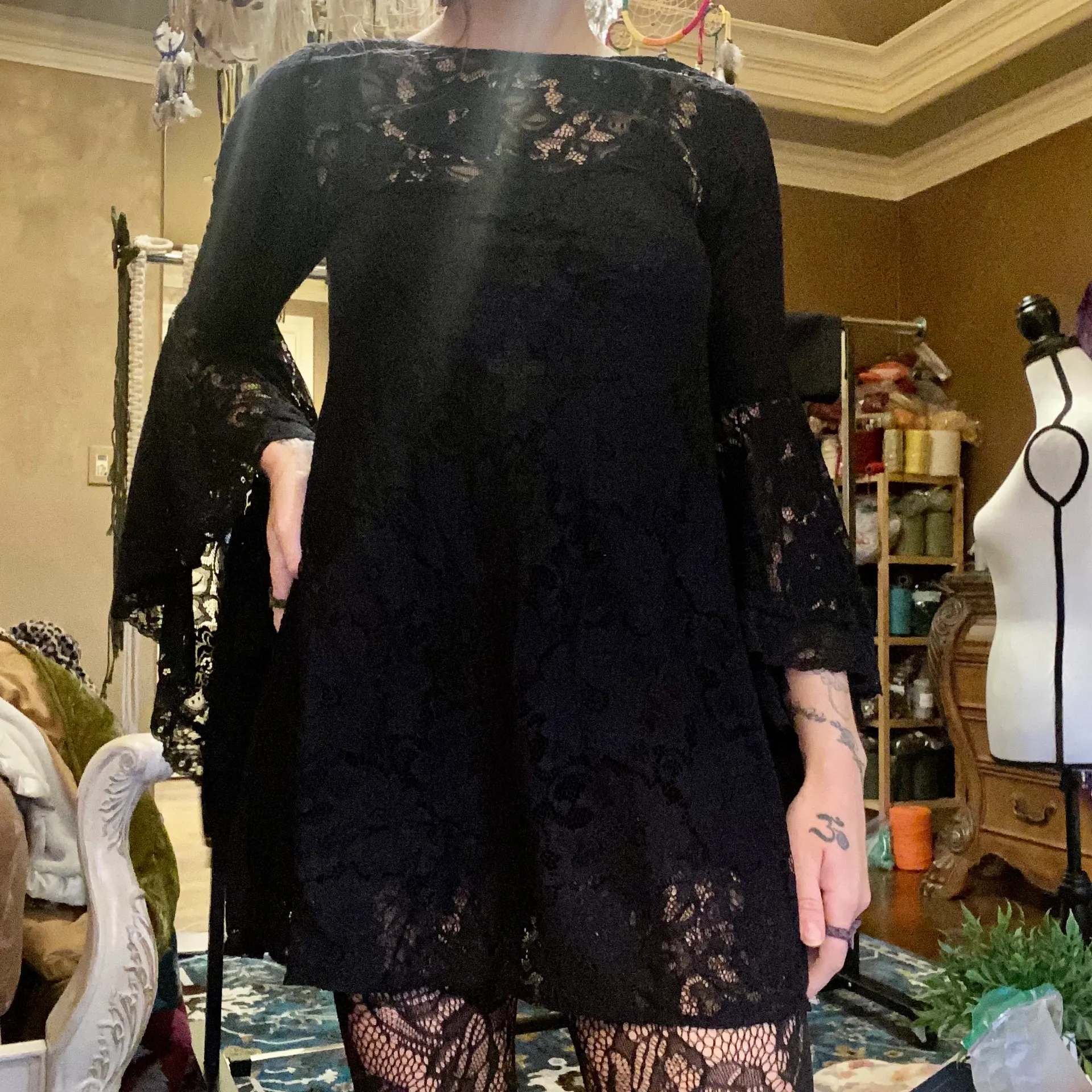 Sexy Bohemian Witchy Black Dress Unique - Image 4