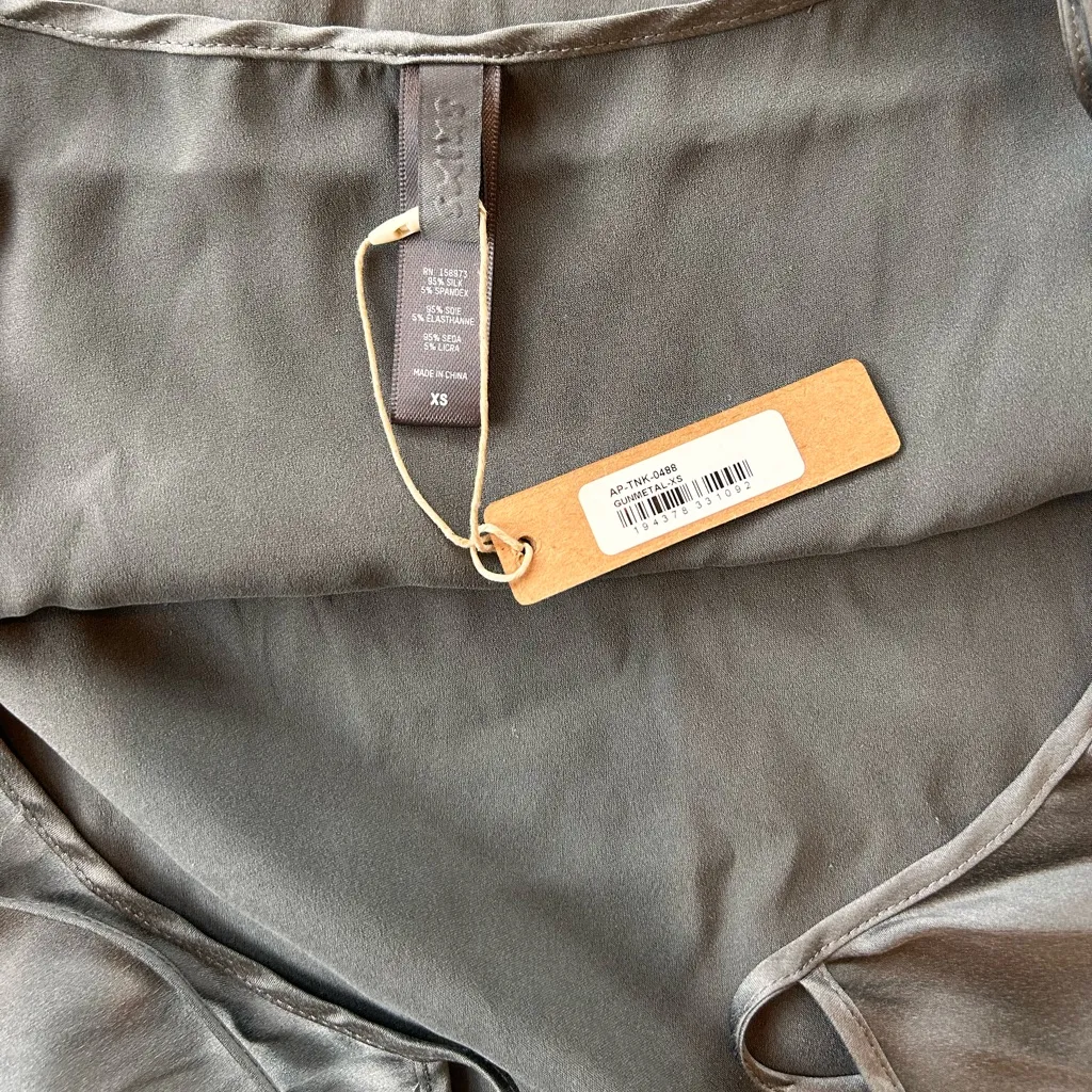 NWT SKIMS Stretch Silk Pajama Top Set | Gunmetal XS - Image 7