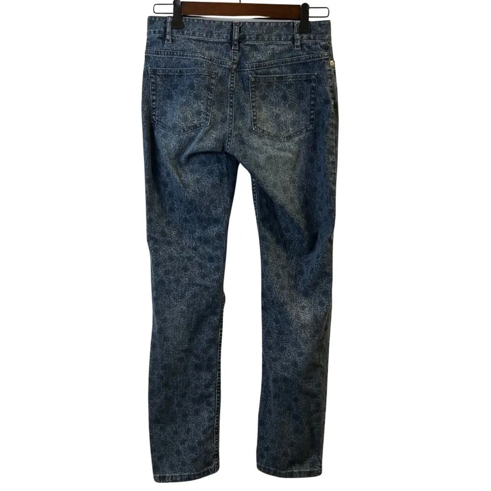 J. Jill Women's Floral Authentic Fit Slim Leg Jeans Size 2P - Image 2