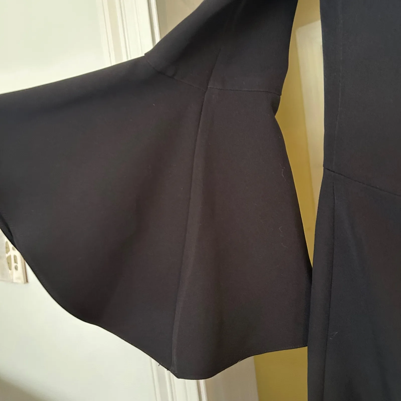 Milly Off Shoulder Bell Sleeve Cocktail Dress Little Black Dress 4 $495 Retail - Image 5