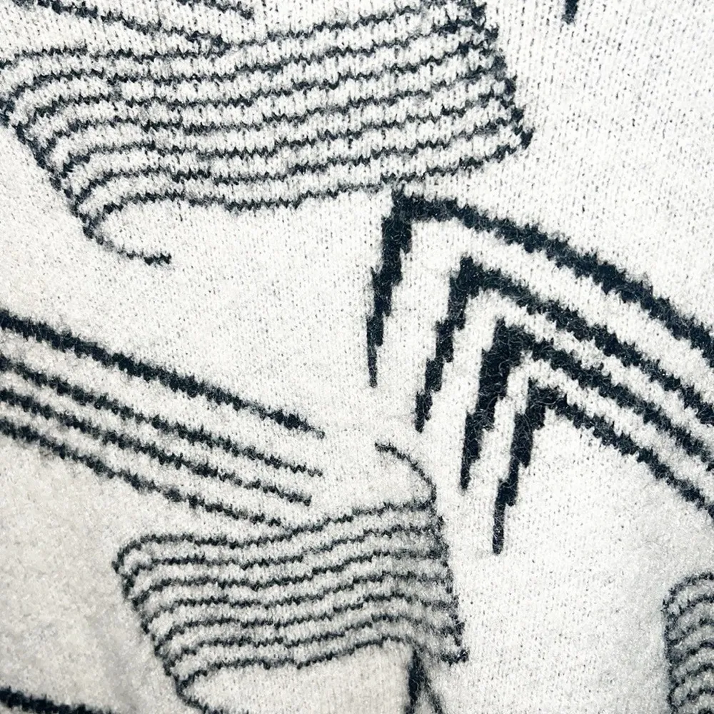 Shein Women’s Abstract Design Wide V Neck Sweater - Image 10