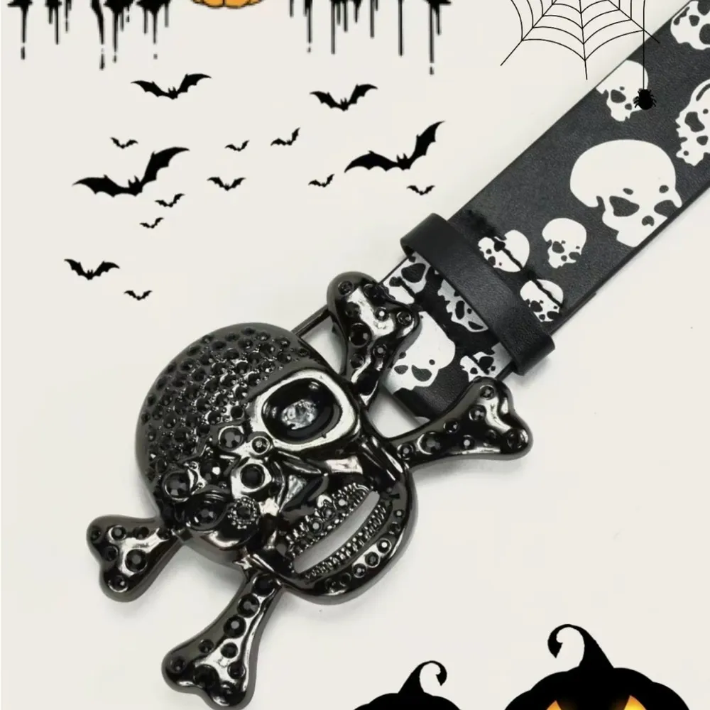 Punk Grunge Goth Gothic Emo Scene Scenecore Skull Belt Black - Image 4