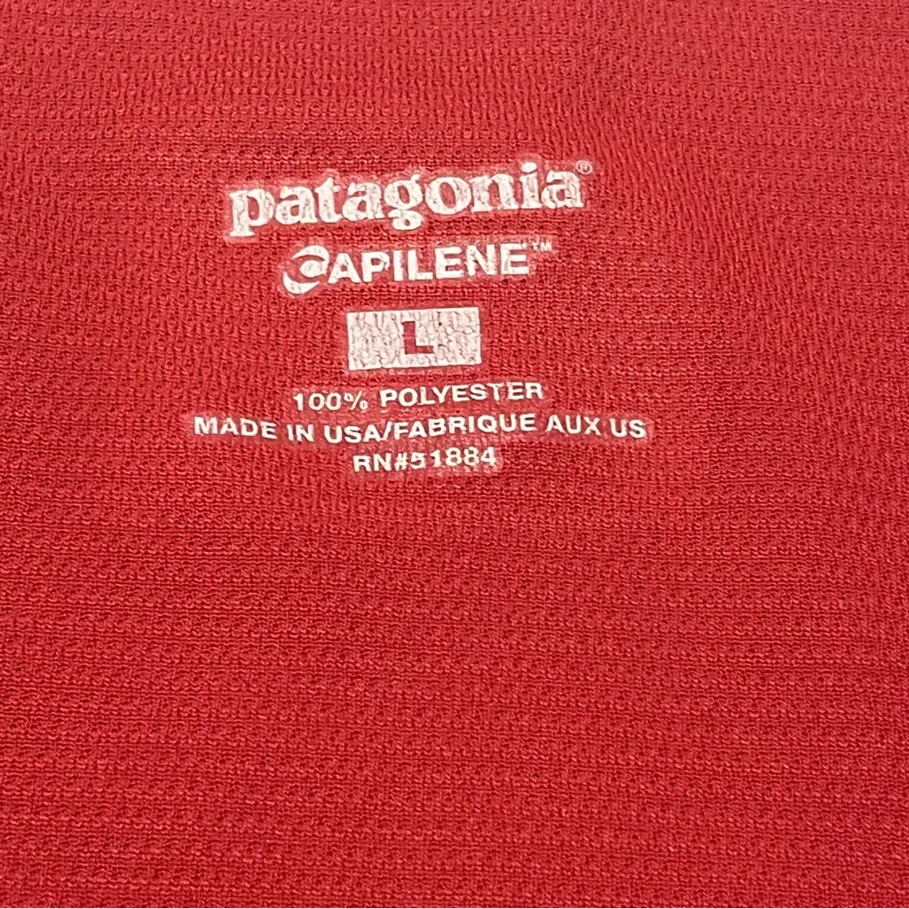 Patagonia Capilene Womens Size‎ Large Orange Short Sleeve Shirt Top Outdoor - Image 2