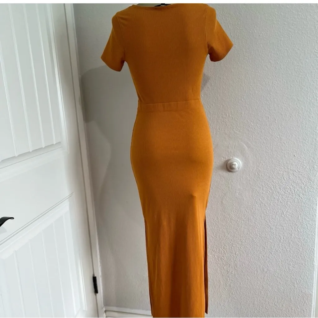 Lulu's Style Twist Orange Twist Front Cutout Midi Dress - Image 7