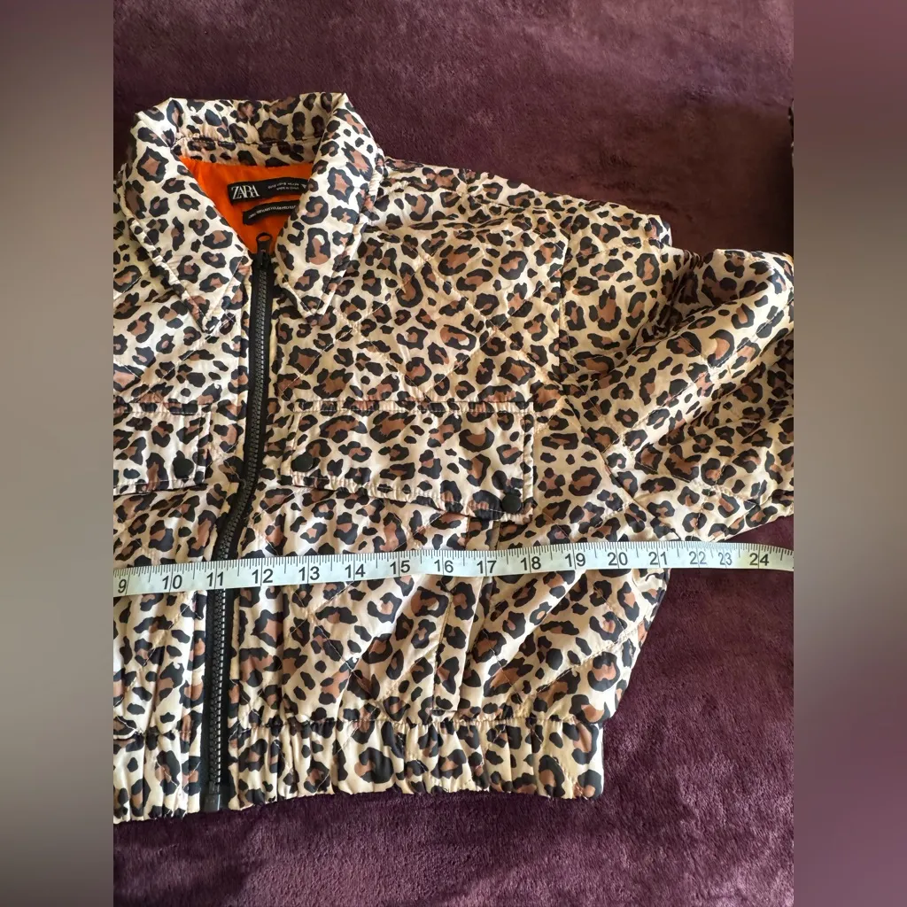 Zara Animal Print Bomber Jacket - Image 9