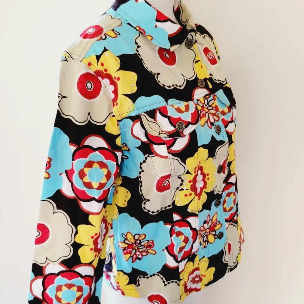 Gandy Couture retro floral jacket size large - Image 4