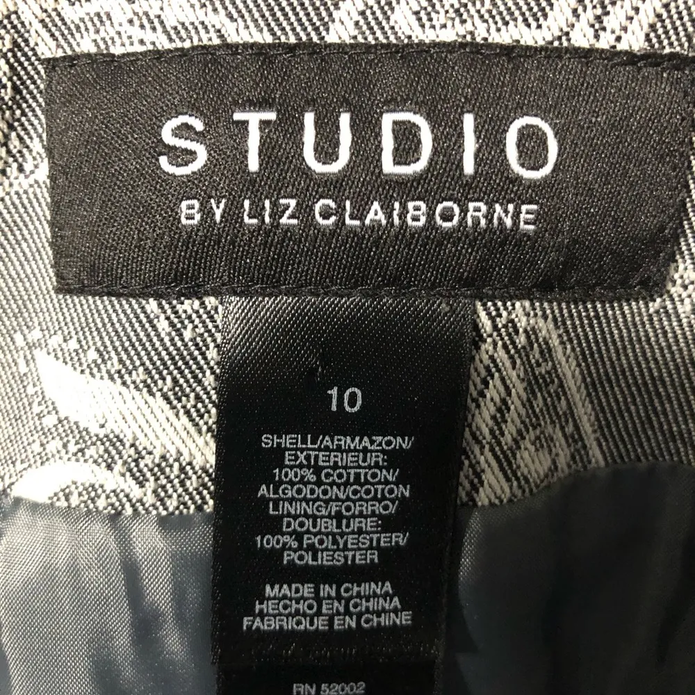 Liz Claiborne Studio by  suit jacket blazer gray paisley women’s size 10 - Image 11