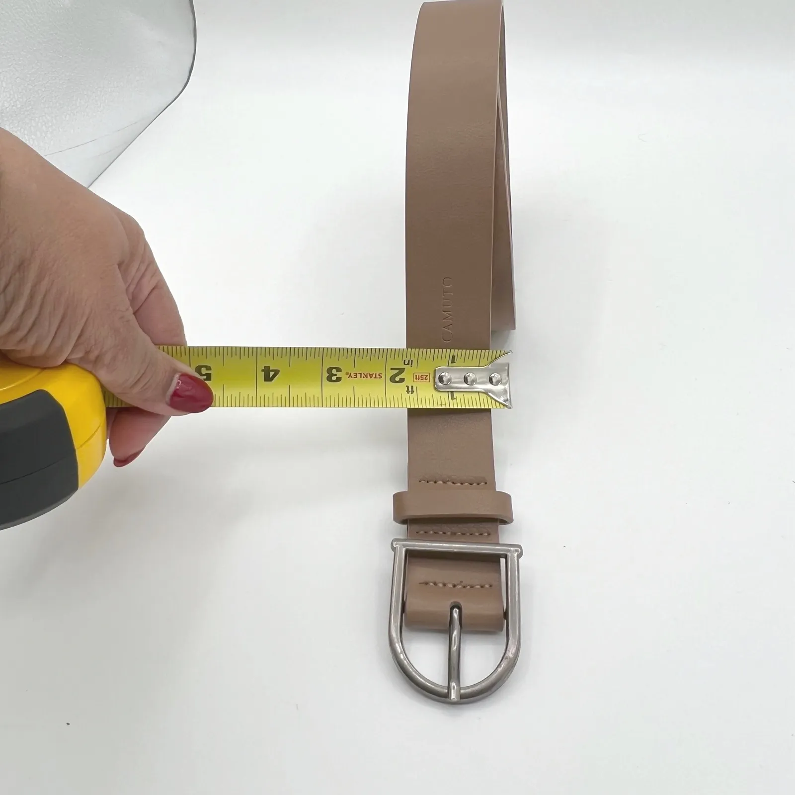 Vince Camuto Womens Leather Belt Brown Casual Fashion Medium Classic Career - Image 6