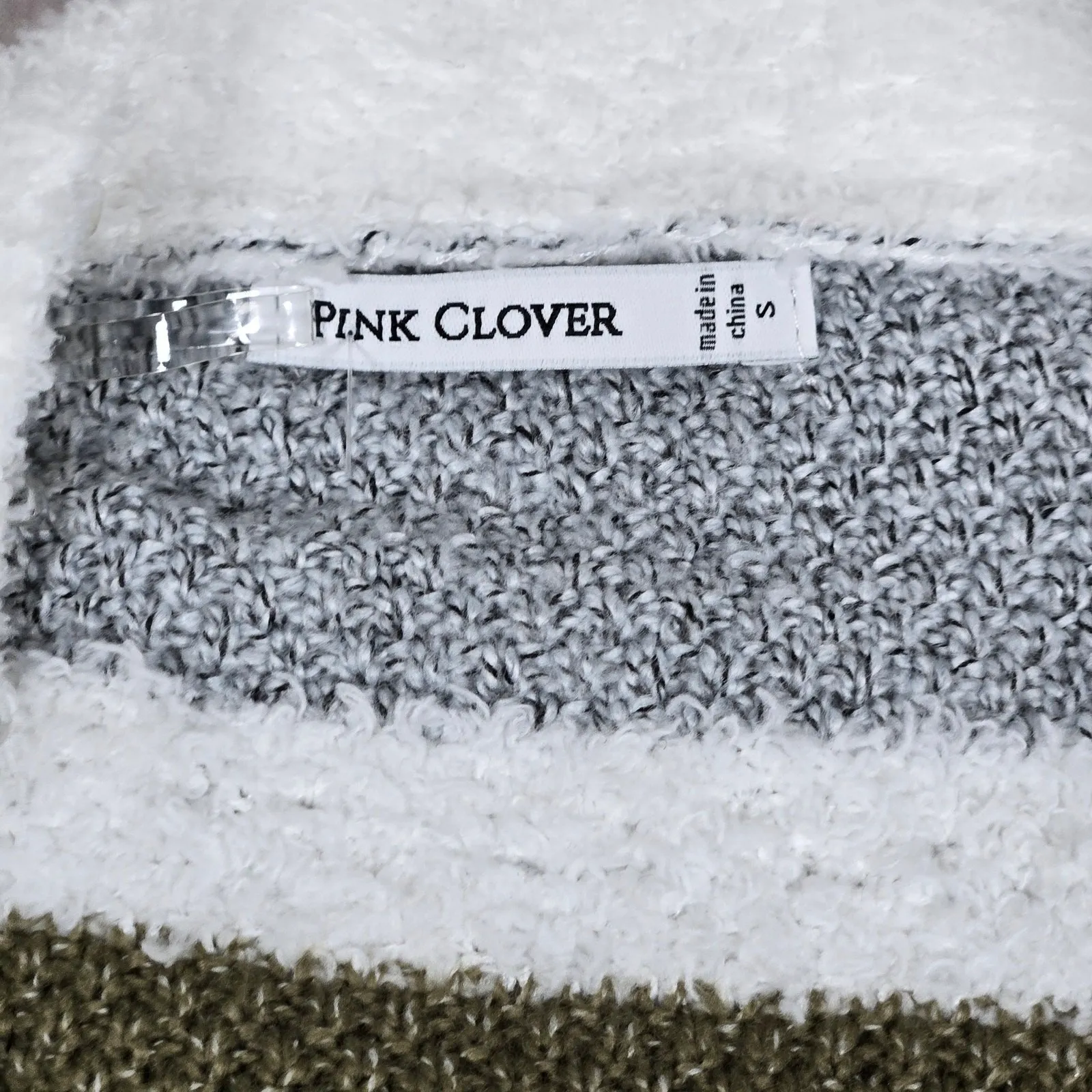 Pink Clover Cozy Striped Fuzzy Cardigan Sweater Size‎ S Stitch Fix Exclusive - Image 3