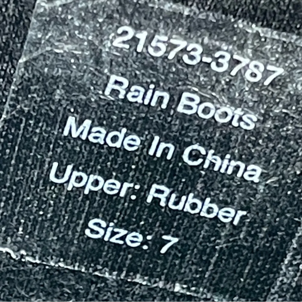 Women’s Camocat Rain Rubber Tall Boots Size 7 Buckle Detail - Image 9