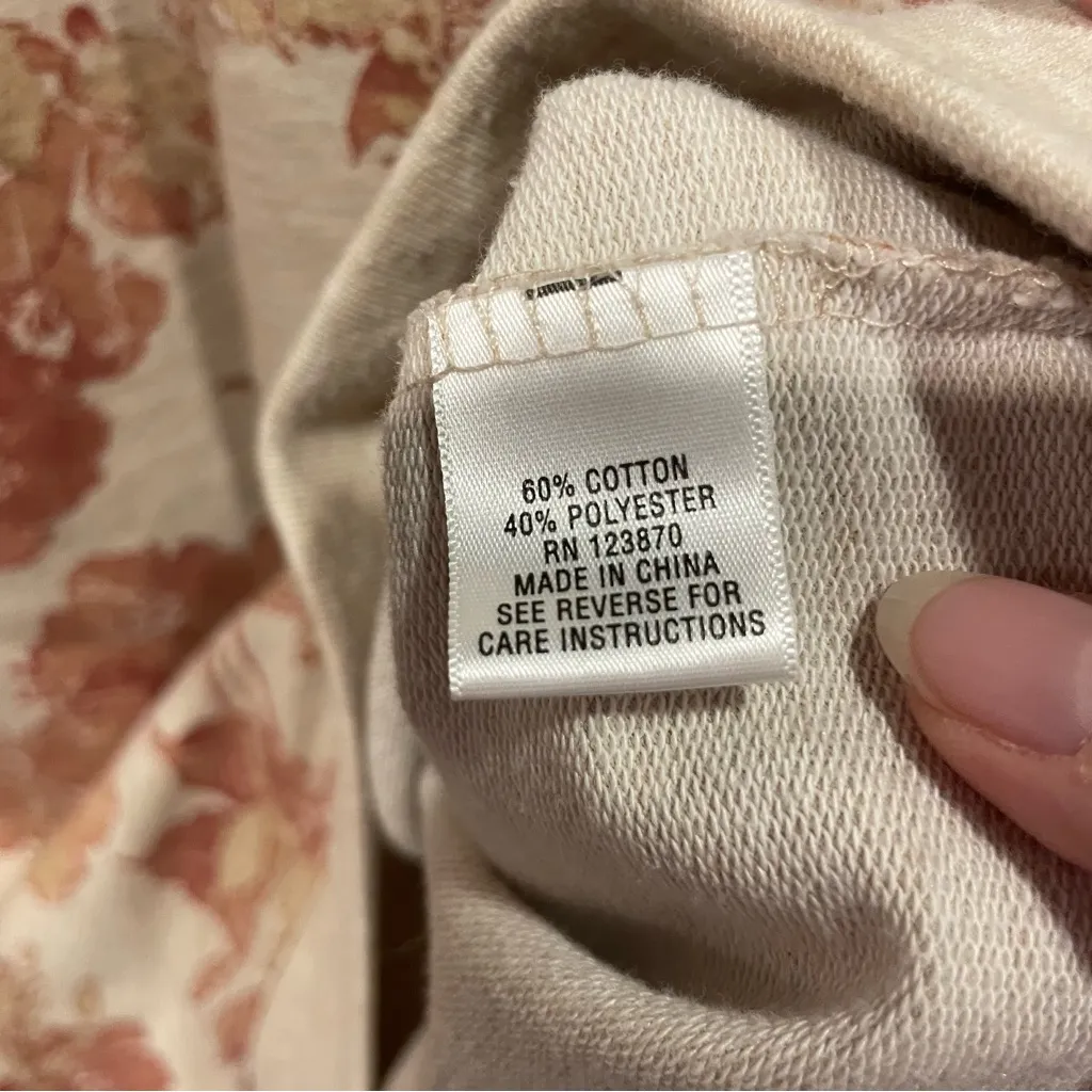 Studio Works Cute soft oatmeal pumpkin leaves print sweatshirt  - Image 6