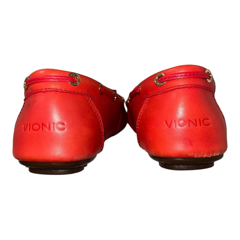 EUC VIONIC Red Virginia Leather Women’s Driving Loafers - 7.5 - Image 4