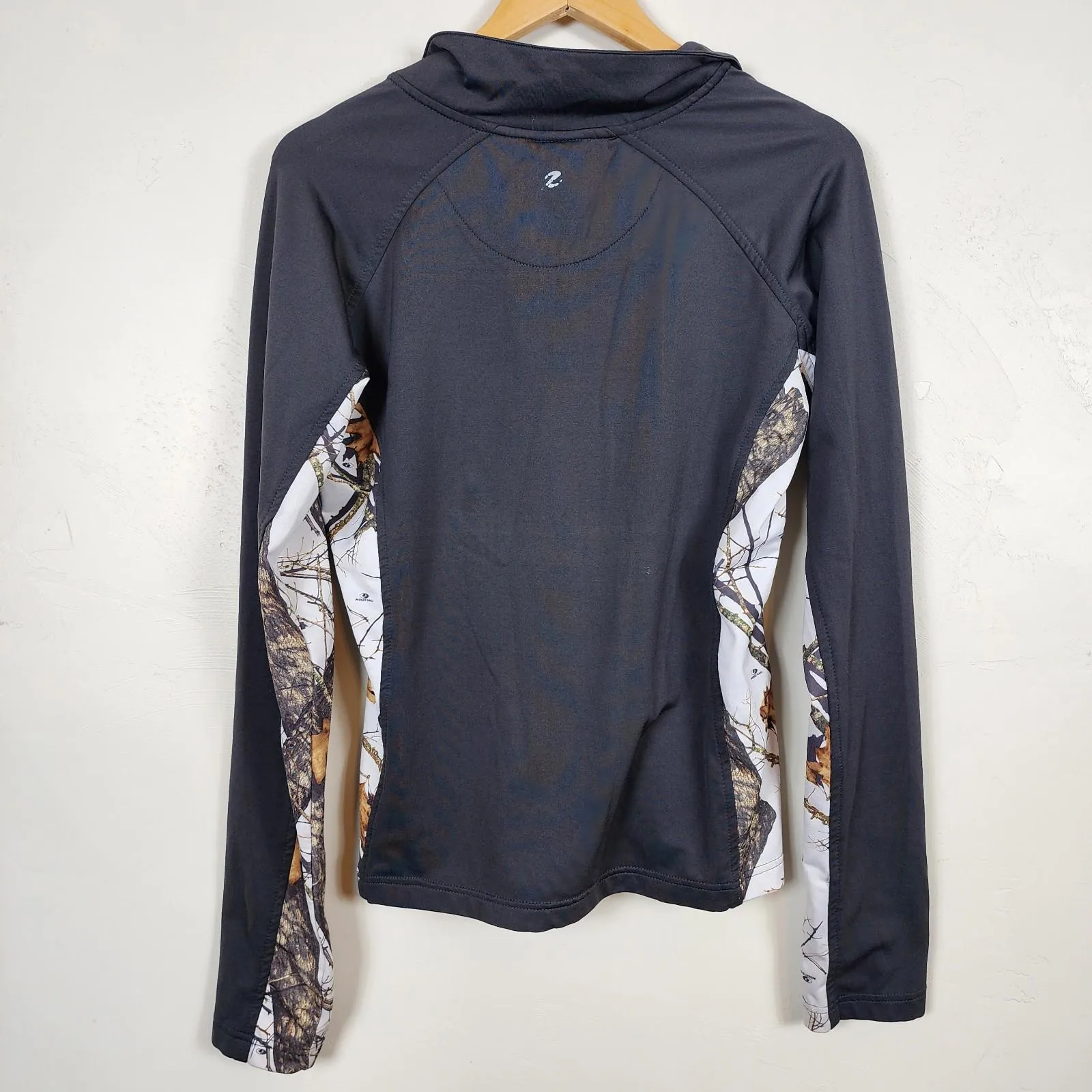 Energy Zone Long Sleeve Pullover Snow Camo Shirt Quarter Zip Hunting Base Layer - Image 2