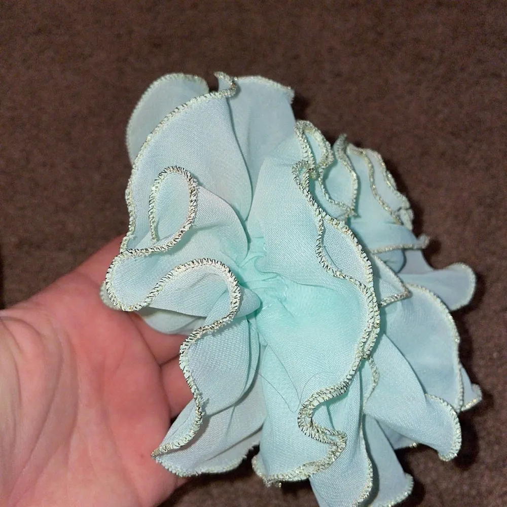 Teal Hair Scrunchie - Image 2