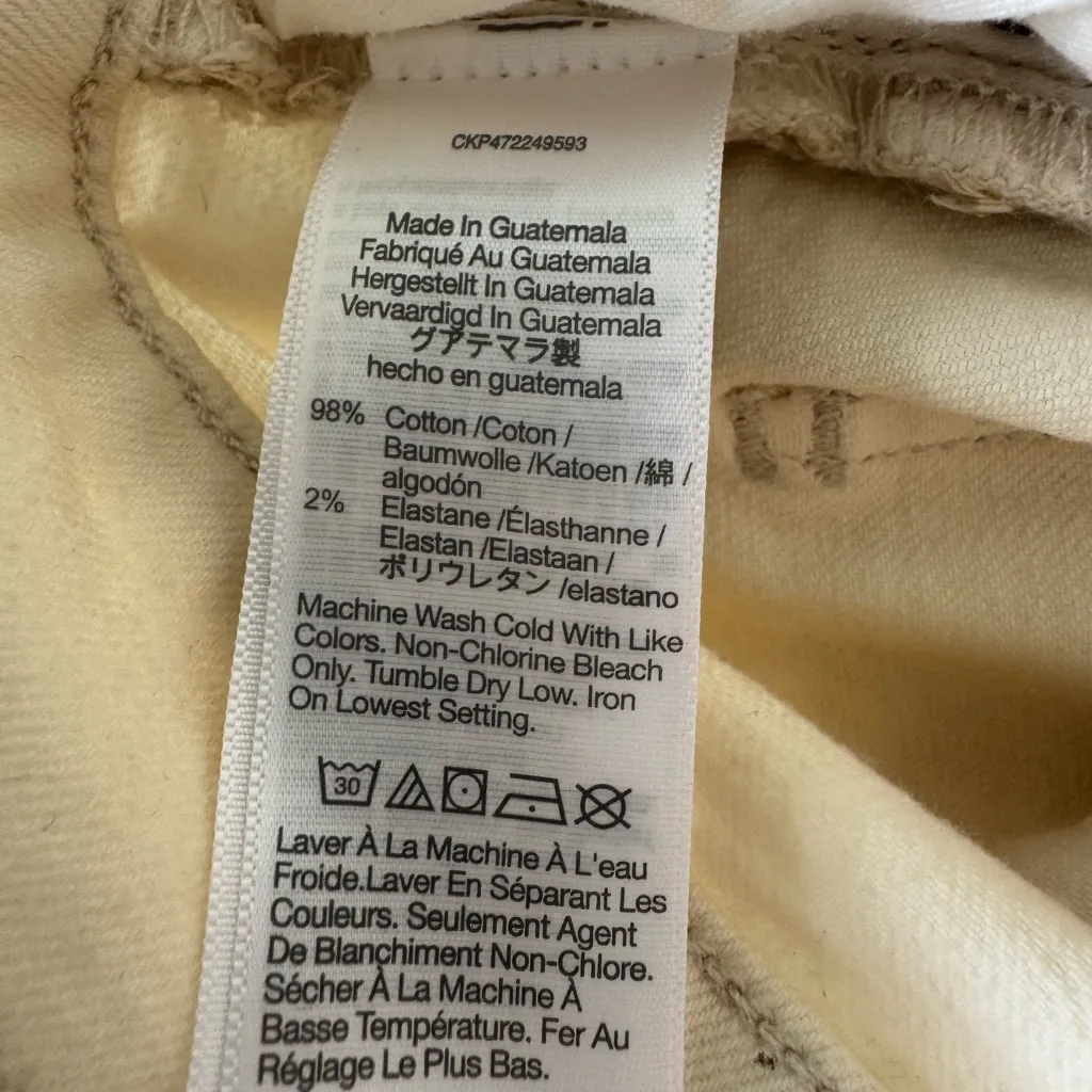 Madewell Perfect Vintage Flare Crop Jeans in Ecru Ivory Size 27 - Image 8