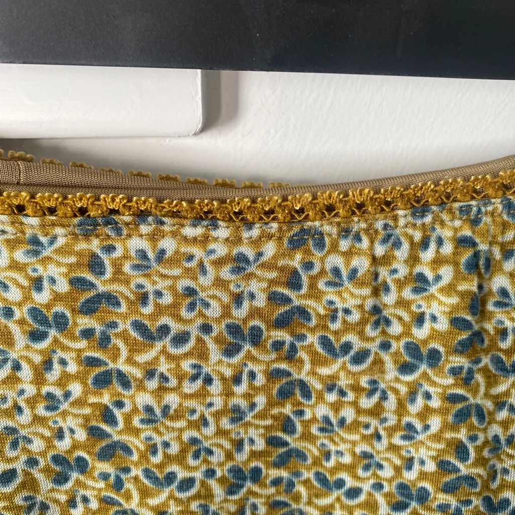 Vintage 90s Free People Ditsy Floral Mini Slip Skirt Womens Small Fairy Grunge - Image 5