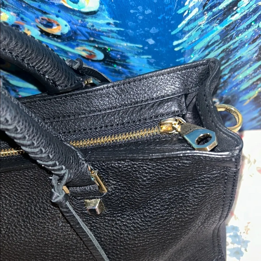 Rebecca Minkoff Black Pebbled Leather Tote - Image 4