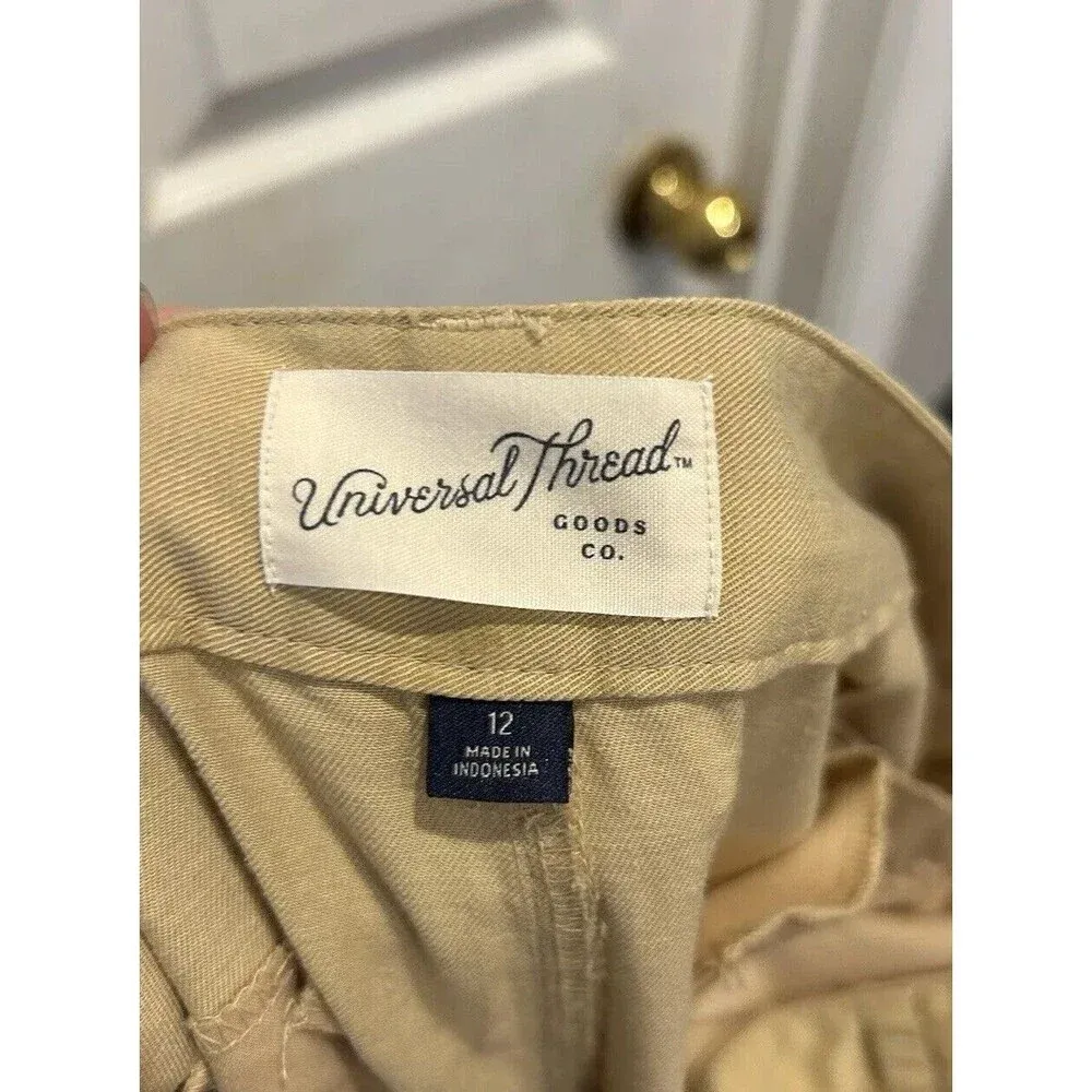 Universal Thread Lyocell High-Rise Loose Fit Pleated Chino Pants‎ Womens 12 NWT - Image 10