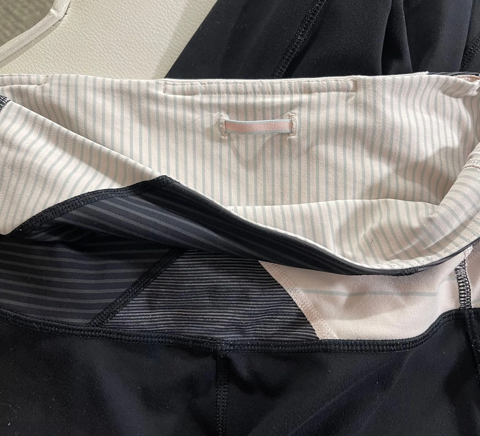 Lululemon Black Slalom Stripe Pretty Pink High Waisted Can’t Stop Pant Leggings - Image 13