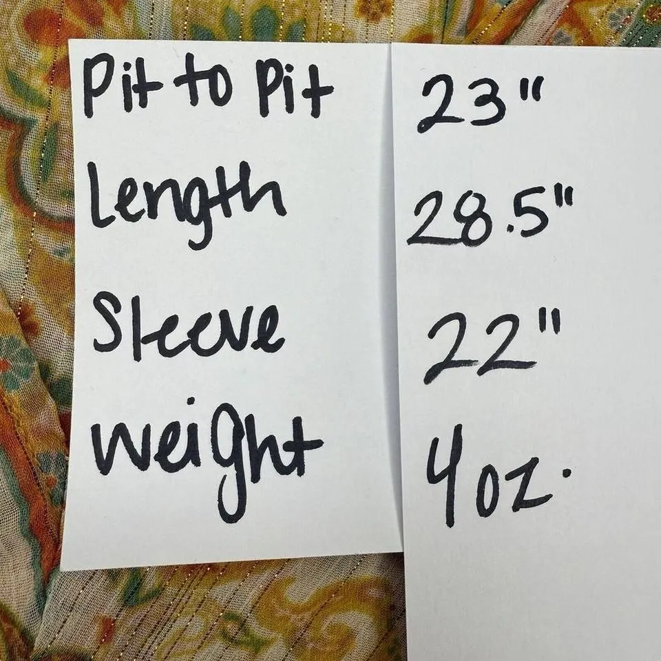 Rose + Olive Blouse XL Babydoll Boho Peasant‎ Gypsy Floral Puff Sleeve Tunic Top - Image 7