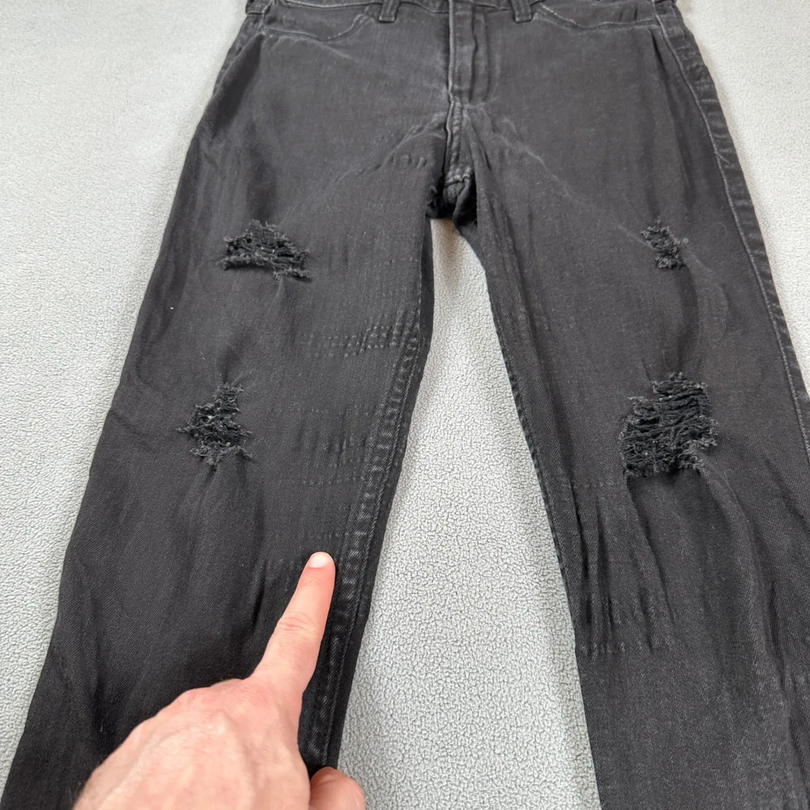 Hollister Jeans Womens 26 Black High Rise Legging Distressed Ripped Skinny Denim - Image 8