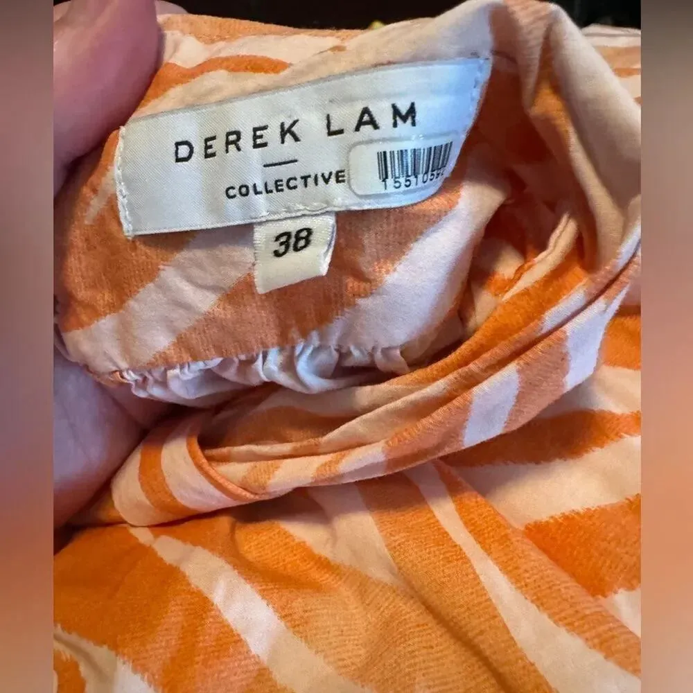 Derek Lam Collective Orange Zebra Cutout Mini Dress size 38 / US 2 MSRP $425 - Image 9