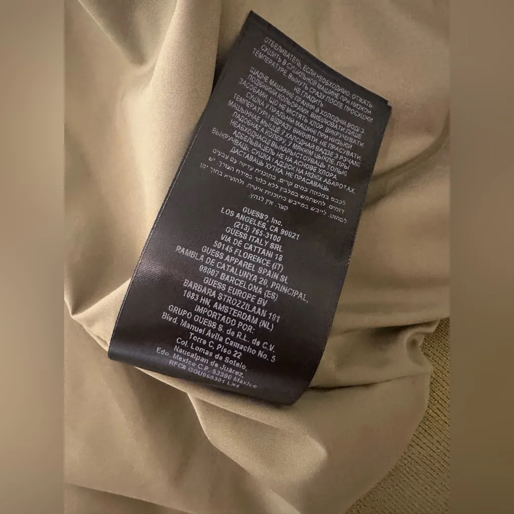 GUESS Luke Lace‎ Up Sporty Bomber Jacket Women’s Size M Olive Green Black Laces - Image 15