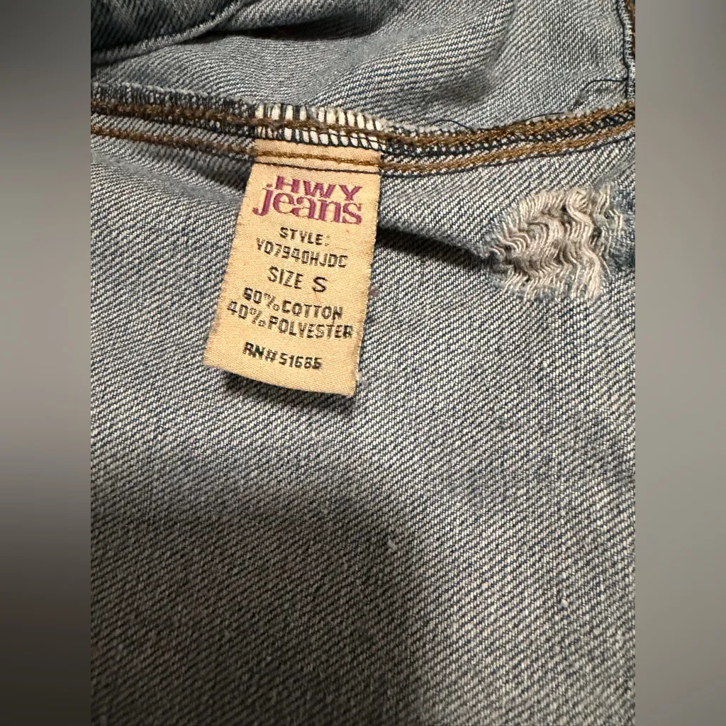 Highway Jeans Distressed Blue Denim Jacket - Image 6