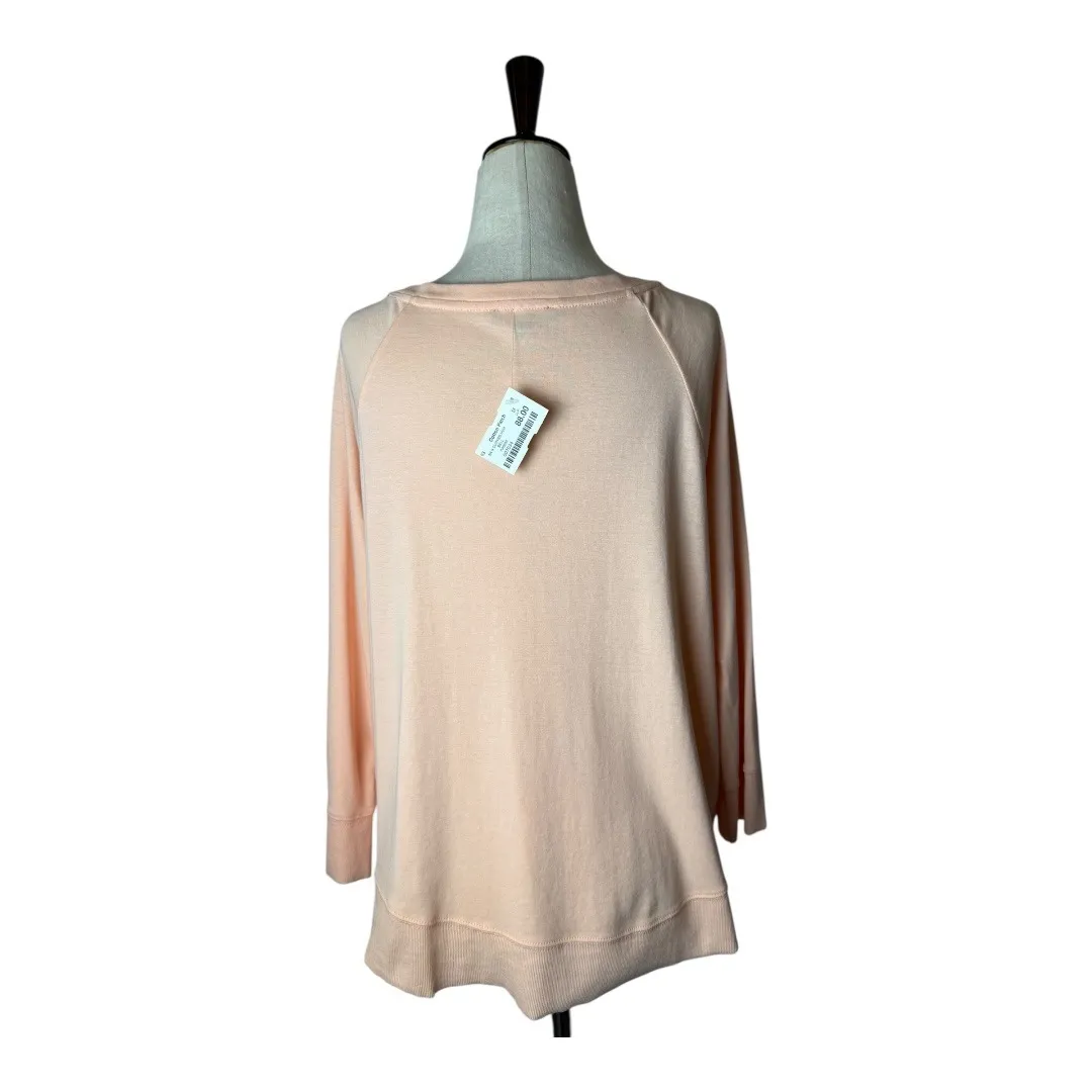 Lilla P Shirt Women Medium Pink Knit Curved Hem Bell‎ Tee Athleisure Outdoor NWT - Image 2