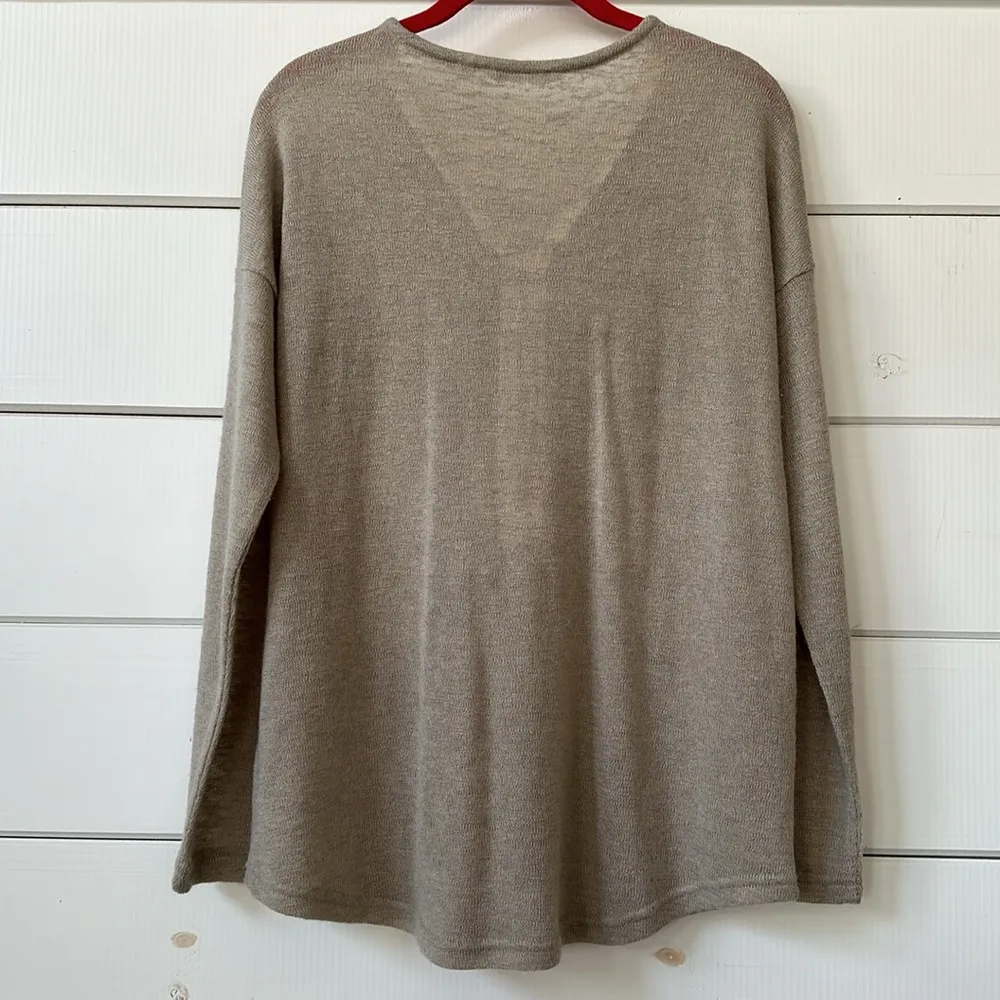 Soft Surroundings Valentina Zip Sweater Stone M - Image 7