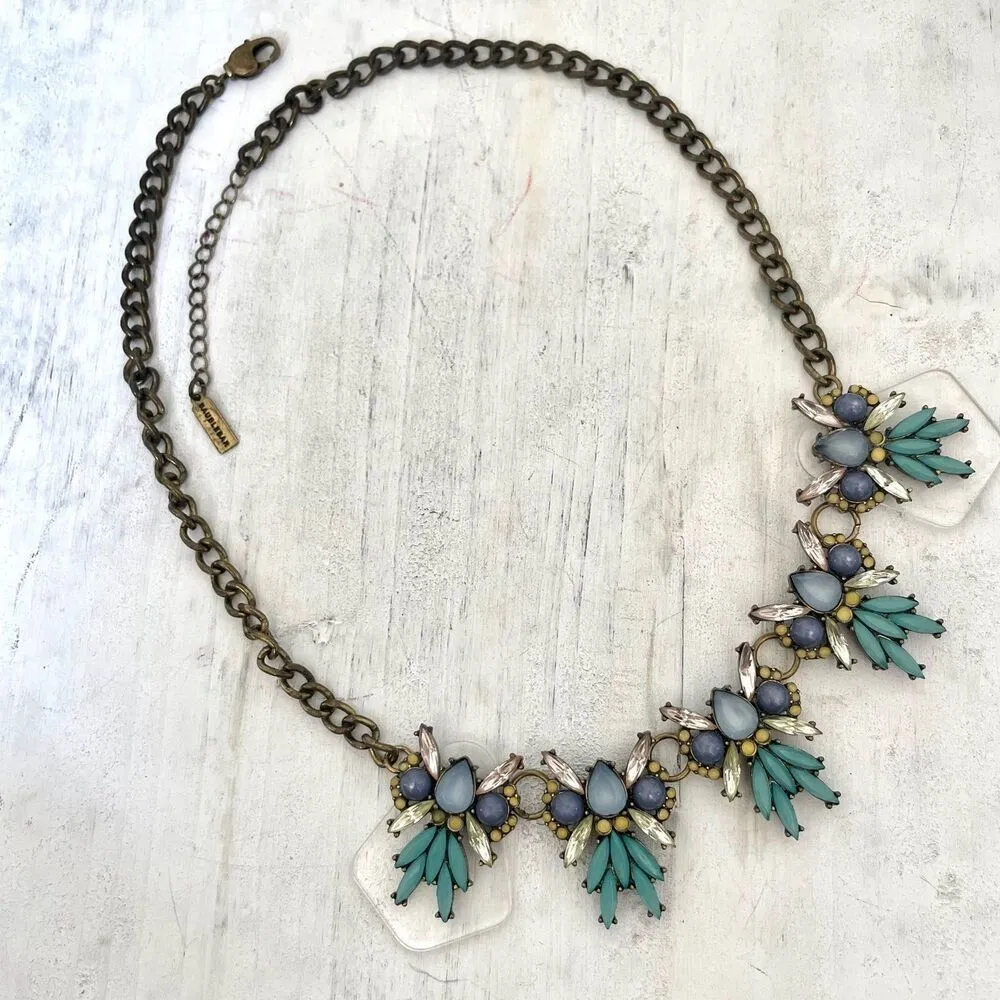 Baublebar blue rhinestone statement necklace - Image 2