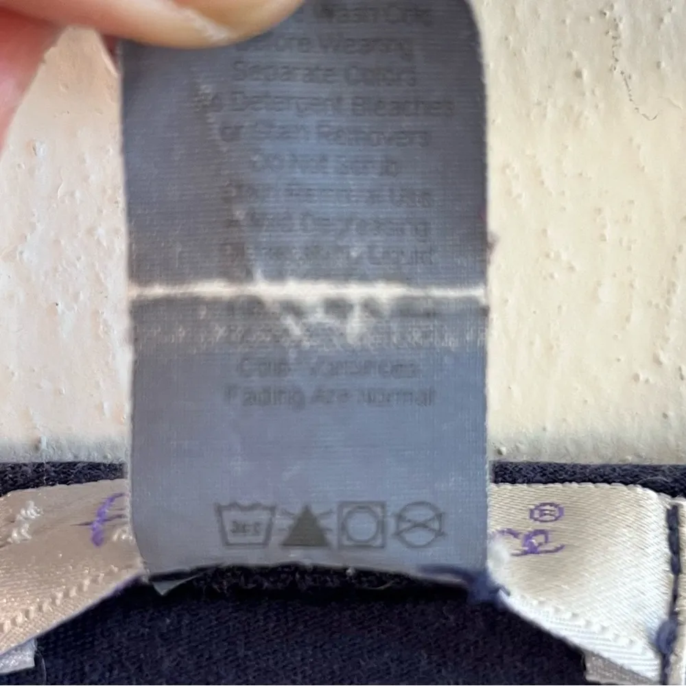 Fresh Produce Top Navy Blue V Neck Long Sleeves Tee Shirt Sz XXL GUC Rolled Hem - Image 7