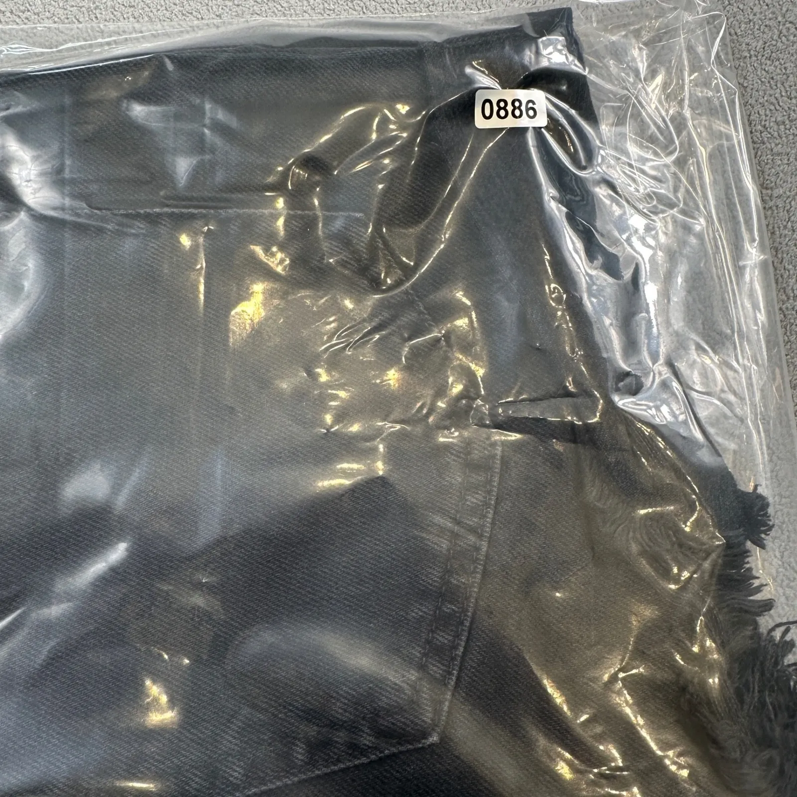 NWT Forever 21 Jean Shorts 29 Womens Black Raw Hem Distressed Floral Scarf Belt - Image 8