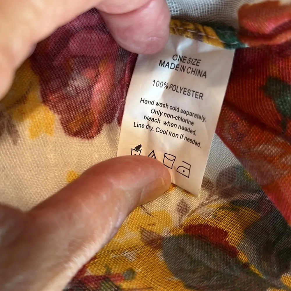 Sheer Floral Scarf Infinity Lightweight - Image 5