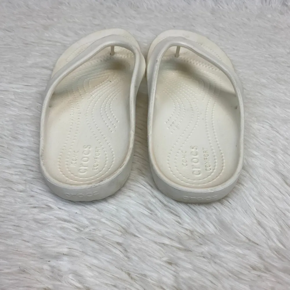 Crocs Women's Kadee Flip Flop Sandals White Size 9 - Image 5