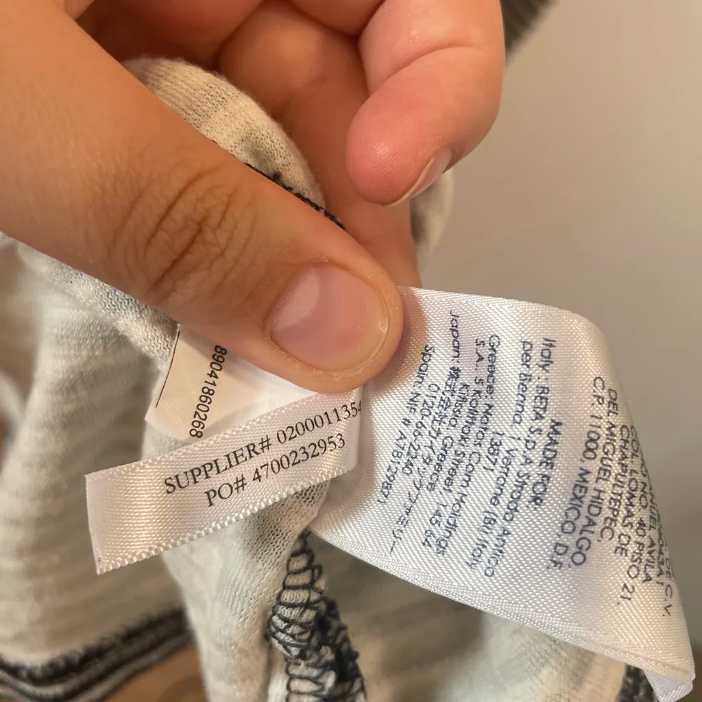 Chaps Navy and White Striped Cowl Neck Sweater sz 2X - Image 7