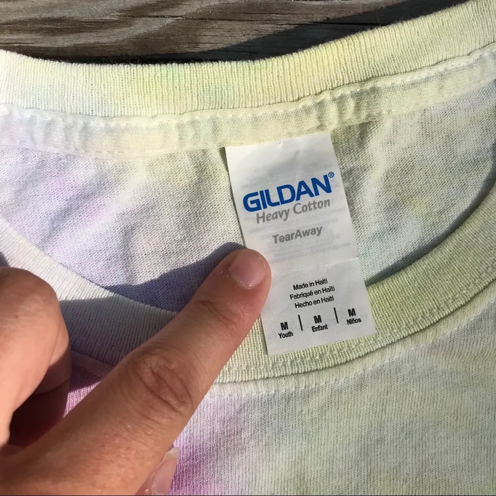 YELLOW AND BLUE TIE DYE COTTON CANDY T-SHIRT - Image 3